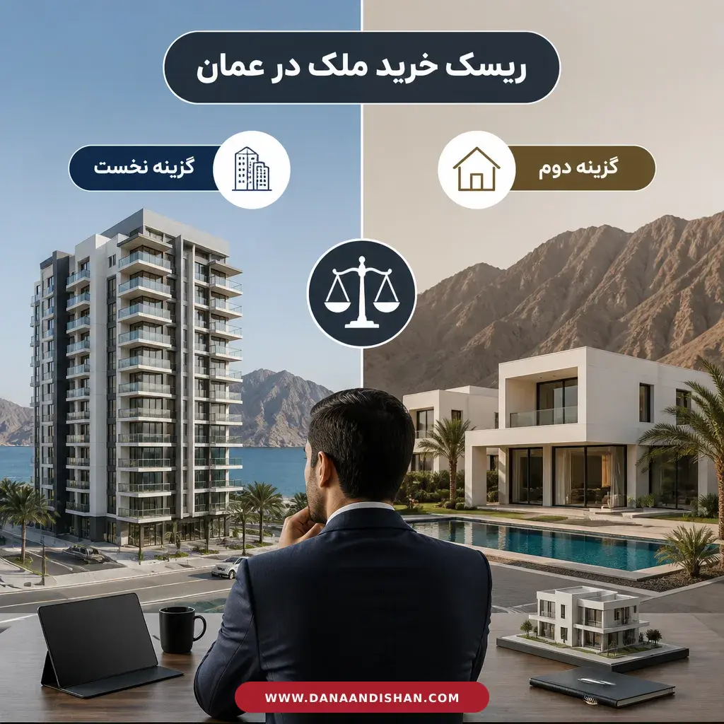 مقایسه تصویری دو گزینه ملکی در عمان از نگاه سرمایه‌گذاری
