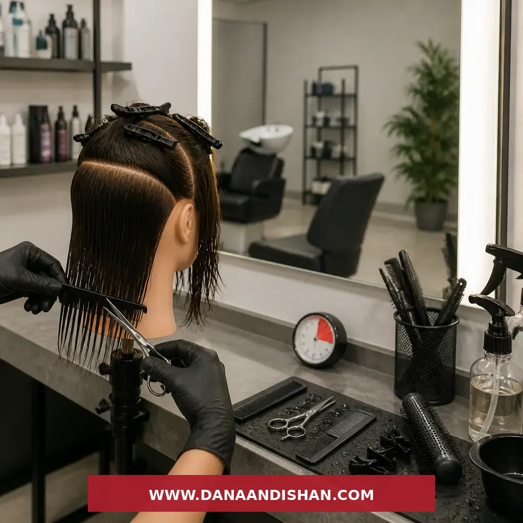 اجرای حرفهای خدمات ناخن در فضای واقعی سالن زیبایی