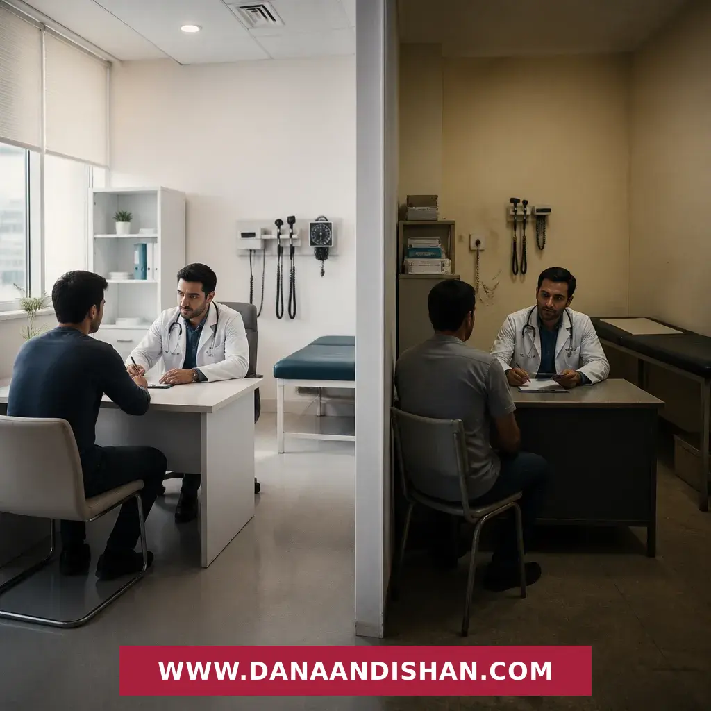 مقایسه بصری عوامل مؤثر بر پیشنهاد کاری پزشک عمومی