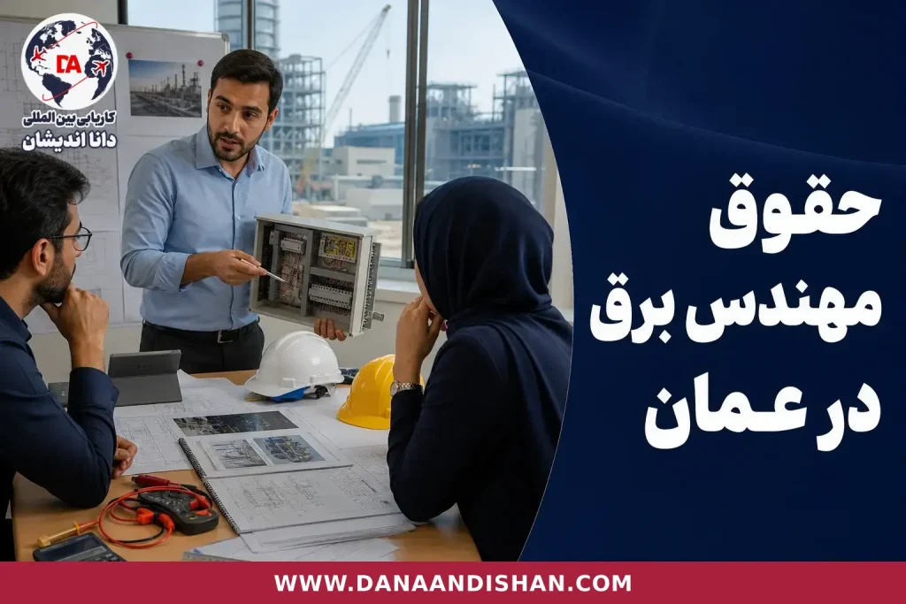مهندس برق در محیط پروژه در حال بررسی نقشه و تجهیزات فنی