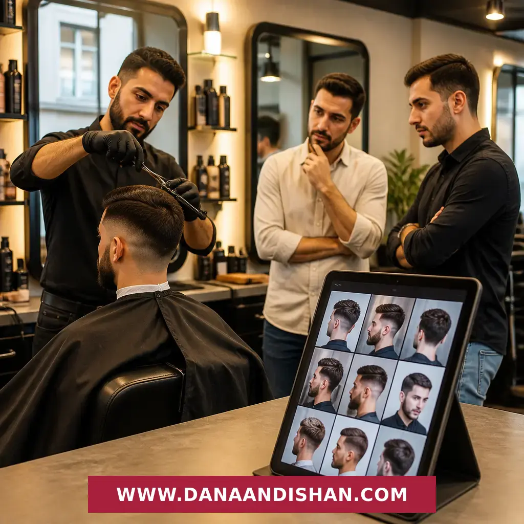 اجرای مهارت تخصصی آرایشگر مرد در سالن حرفه‌ای
