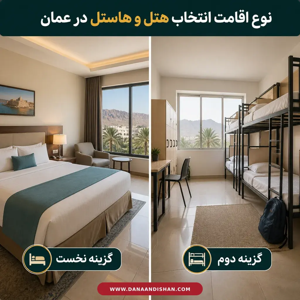 مقایسه هتل و هاستل در عمان