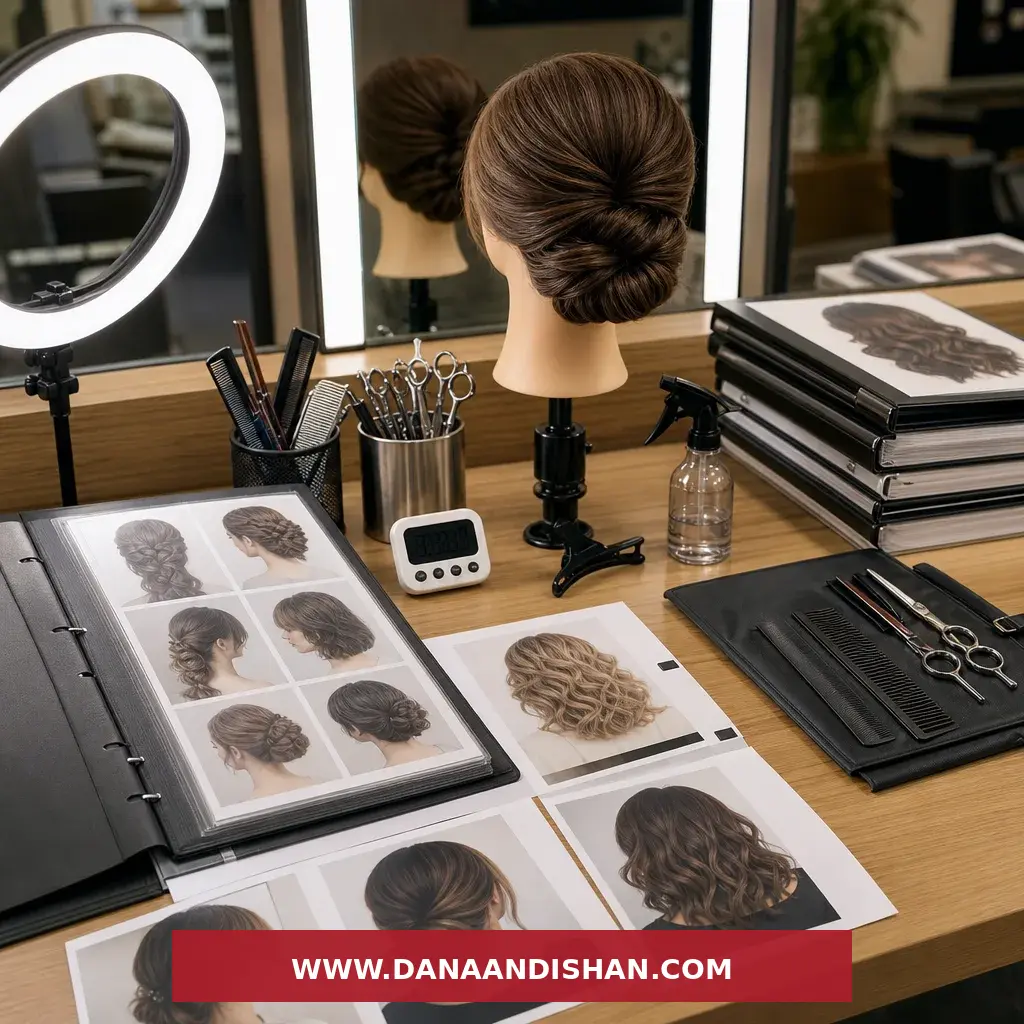 معیارهای بررسی نمونه‌کار آرایشگر توسط سالن زیبایی