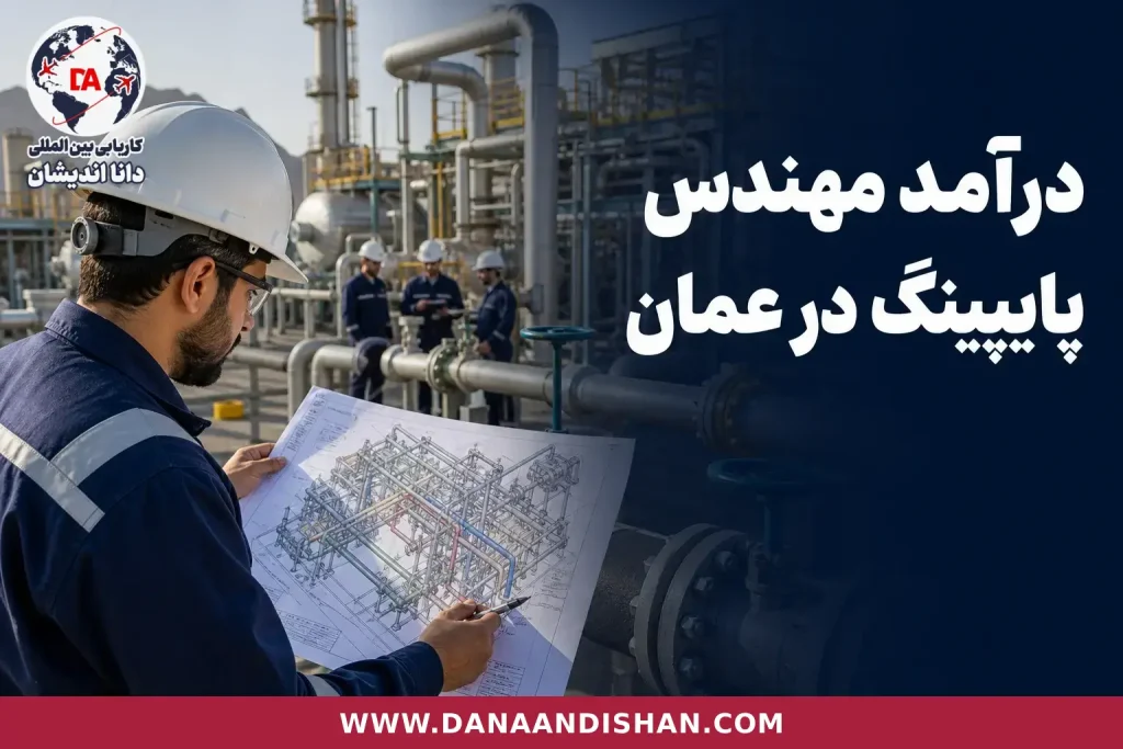 مهندس پایپینگ در حال بررسی مدارک فنی پروژه صنعتی