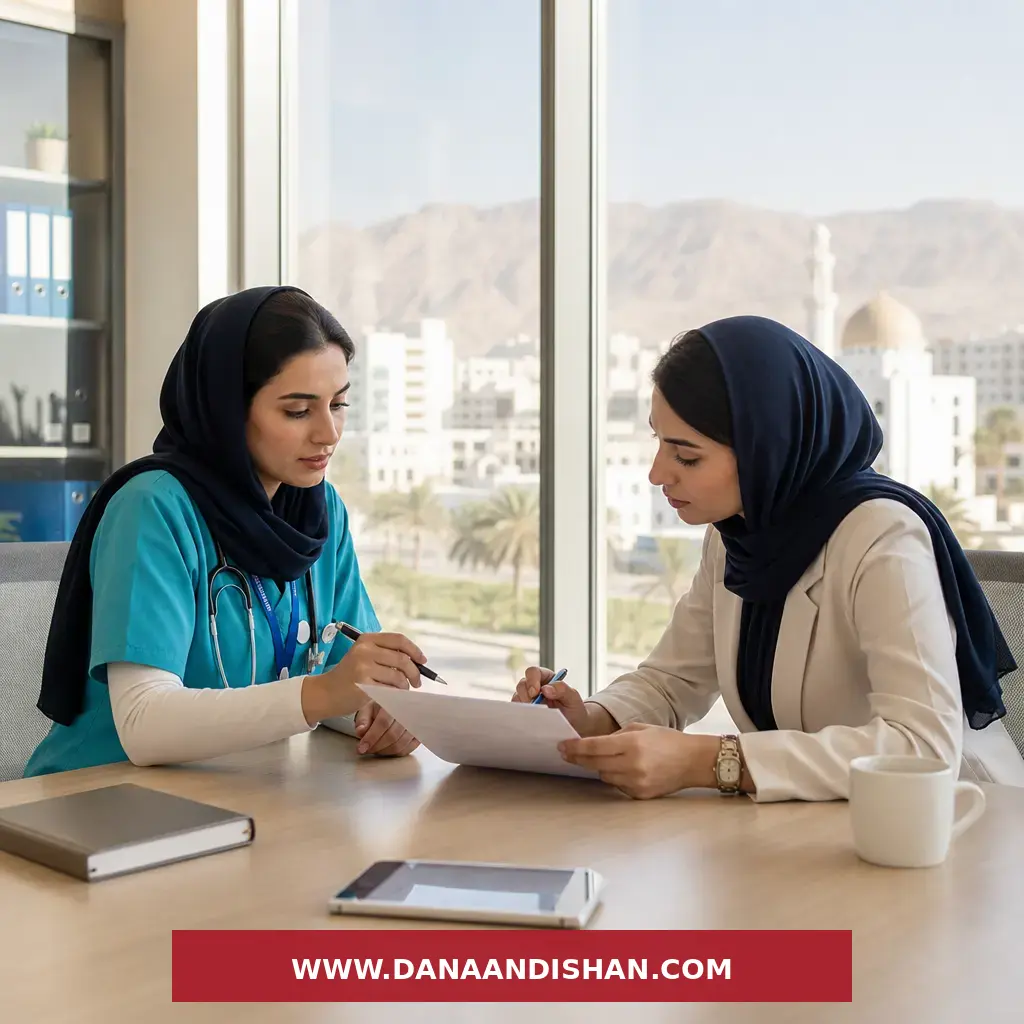 مقایسه تصویری اجزای قرارداد کاری ماما در عمان