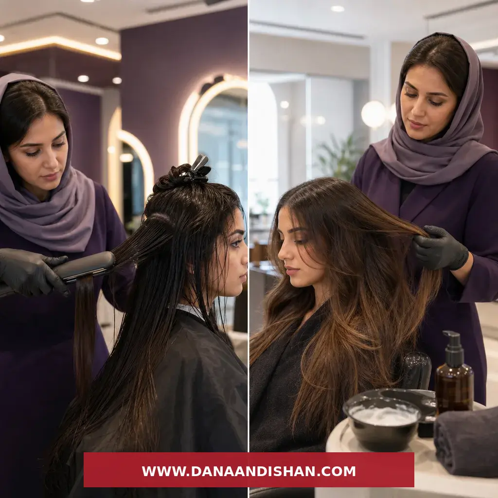 کراتین مو در هوای عمان؛ مقایسه انتخاب کراتین و احیای مو در سالن