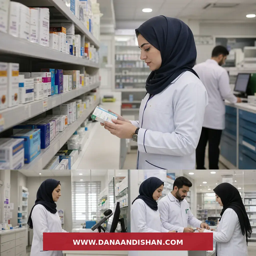 تصویر فرایندی از آماده‌سازی و بررسی مدارک تکنسین داروخانه برای اقدام در عمان